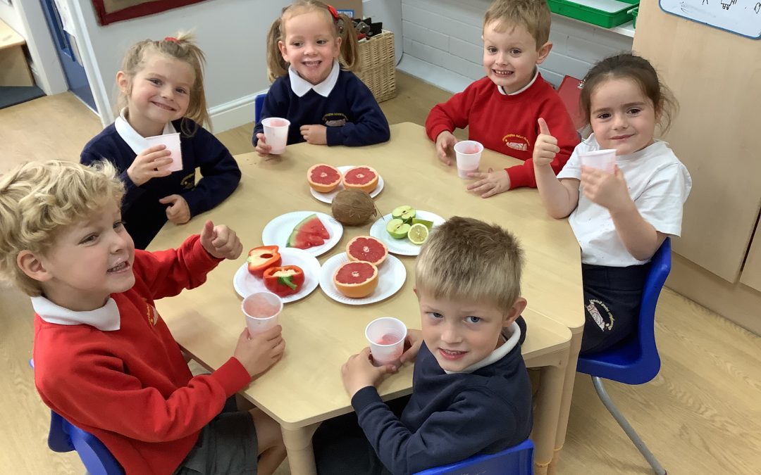 We’ve had a smooth smoothie morning in Reception!